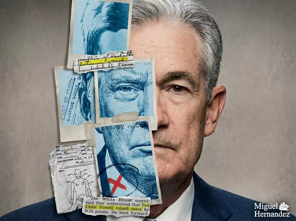 Trump & Jerome Powell diseñado por Miguel Hernández